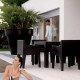 Jut solco nero sedia Vondom