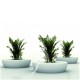 Vases Islands bench Vondom white planter
