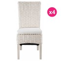 Set of 4 chairs in a half Kubu white KosyForm