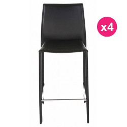 Set of 4 chairs black KosyForm work Plan