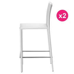 Conjunto de 2 cadeiras brancas KosyForm trabalho plano