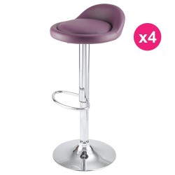 Lot de 4 Tabourets de Bar Violet KosyForm Lot de 4 Tabourets de Bar Violet KosyForm