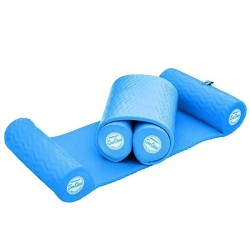 Lot de 2 Sun Cliner Matelas Flottant avec Appuis-Tête ou Position Fauteuil Bleu Lot de 2 Sun Cliner Matelas Flottant avec Appuis-Tête ou Position Fauteuil Bleu