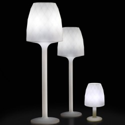 Lámpara diseño blanco H220 Vondom floreros