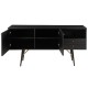 Low in black with Metal Black Roma KosyForm feet Oak veneer furniture