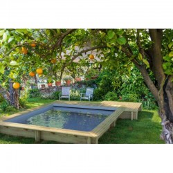 Urban pool Procopi wood 420 x 350 x H 133 cover automatic trunk and filtration