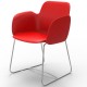 Set di 2 sedie VONDOM Pezzettina rosso opaco e metallo