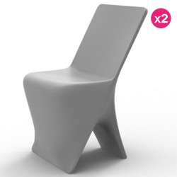 Lot de 2 Chaises Vondom Design Sloo Grisr