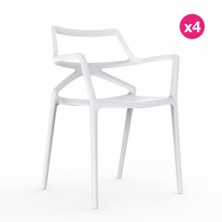 Conjunto de 4 sillas Delta VONDOM blanco
