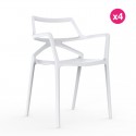 Set of 4 chairs Delta Vondom white