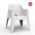 Set di 4 sedie voxel VONDOM bianco