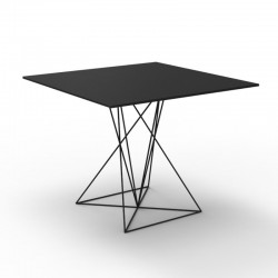 Tabelle FAZ Vondom schwarzer Edelstahlsockel 80x80xH72
