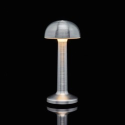 Luminaire de Table Imagilights Led Sans Fil Collection Moments Argenté Dôme Luminaire de Table Imagilights Led Sans Fil Collection Moments Argenté Dôme