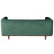 Sofa 2 Places Vintage Green Velvet and Walnut Walnut KosyForm Mantis