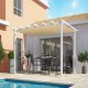 Pergola Aluminium Habrita Anthrazit 12m2 mit Schattierungsleine