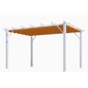 Pergola Aluminium Habrita Branco 12m2 com tela de sombra de 140gr