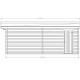 Garage en bois massif Habrita 21,7m2 avec madriers 42mm