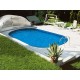 Piscine Ovale Azuro Ibiza Family 700 Luxe Enterrée