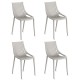 Lot de 4 Chaises Vondom Ibiza Ecru