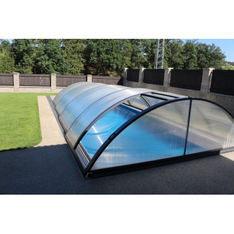 Pool shelter in Aluminum and Polycarbonate 332 x 642 x 111
