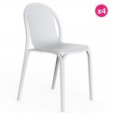 Set van 4 witte Vondom Brooklyn stoelen