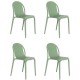 Set of 4 chairs Vondom Brooklyn pickle
