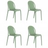 Set van 4 stoelen Vondom Brooklyn augurk