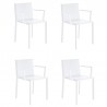 Set van 4 grijze Vondom Quartz fauteuils
