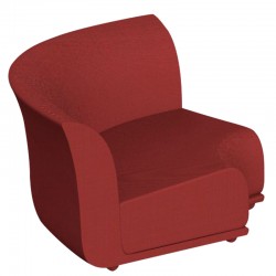 Canapé Sofa Vondom design Suave angle en tissu déperlant rouge Grenat 1046
