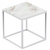 Vierkante salontafel Pixel Vondom Dekton Entzo wit-witte poten 40x40xH25