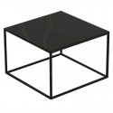 Mesa de centro cuadrada Suave Vondom Dekton Kelya y patas negras 60x60xH40