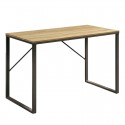 Rechthoekig bureau 120x60 licht hout en zwart metaal KosyForm