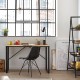 Bureau rectangulaire 120x60 bois clair et métal noir KosyForm