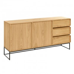 Sideboard Wood 160x78 in plywood oak and black steel KosyForm