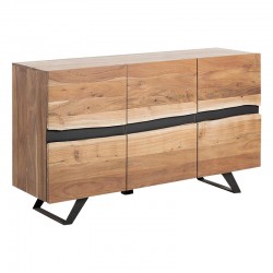 Solid wood sideboard 148x85 acacia and metal legs KosyForm