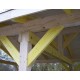 Carport in autoclave Pine Treated 15m2 con copertura in PVC Habrita
