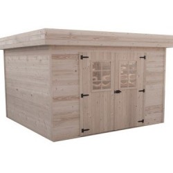 Wooden Garden Shed Dinan Habrita 7.97 m2 with Flat Roof