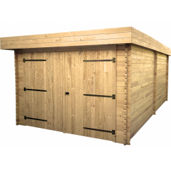 Garage en bois Habrita 21m2 Toit plat