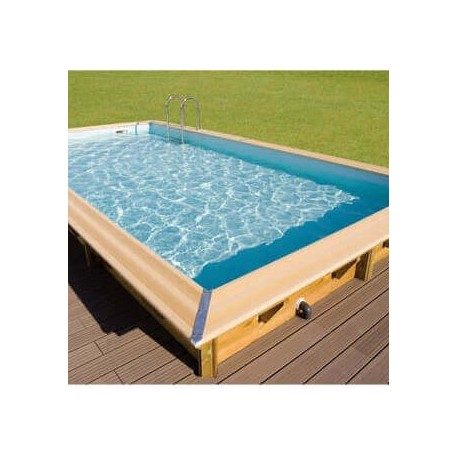 Piscina Madera Ubbink Azura 400x750 H130 Liner Beige