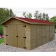 Habrita solid wood garage 21.7m2 with 42mm planks