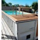 Contêiner de piscina CosyPool Swim Plus 244x605 H150 retângulo CosyPool