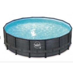 Piscina Elite Round Design rattan 488x122