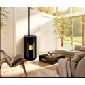 Estufa de pellets redonda Ferlux Helen Magic Black Glass 10 kW