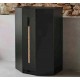 Quartz Wood Pellet Storage with Castors Black Frosted Nineteen Design
