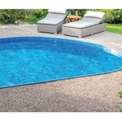 Piscine Ovale Ibiza Azuro 11x5 H150 liner bleu