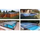 Low Pool Enclosure Telescopic Shelter Cyprus 8.37x4.50m without rail