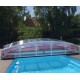 Low Pool Enclosure Telescopic Shelter Cyprus 8.37x4.50m without rail