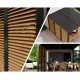 Bioclimatic pergola Habrita aluminum 10,80 m2 suction cups imitation wood side 3.6m