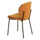 Conjunto de 2 Cadeiras de Jantar Tecidos de Cobre com Base de Metal Preto Bala VeryForma