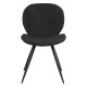 Set di 2 sedie da pranzo Ania Tessuto Nero Base Metallo VeryForma